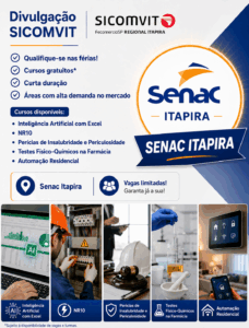 Cursos de férias do Senac Itapira unem qualificação rápida e oportunidades no mercado de trabalho